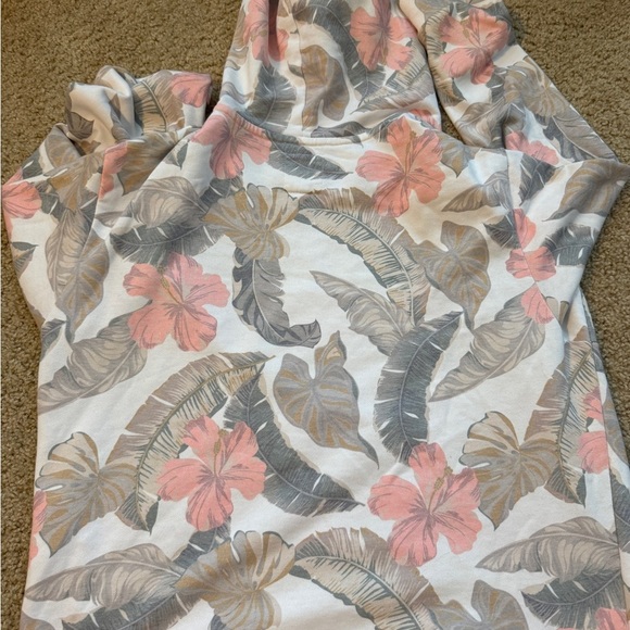 Rip Curl Floral Hoodie - Pink, Gray, and Cream - Picture 3 of 6